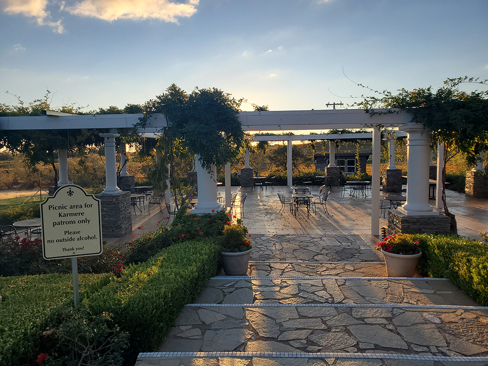 Outside tasting area