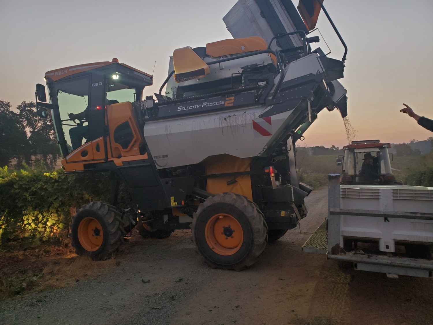 Photo of a harvester machine